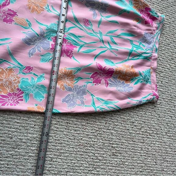 Lilly Pulitzer Vintage White Label 100% Silk Floral Maxi Skirt - Picture 6 of 11